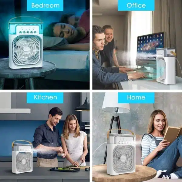 Mini Cooler for Room Cooling - Portable 3-in-1 Air Conditioner with LED Lights - Image 6