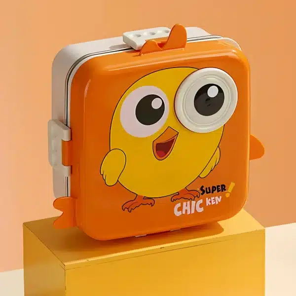 Cute Chicken-Themed Stainless Steel Lunch Box for Kids - Image 7