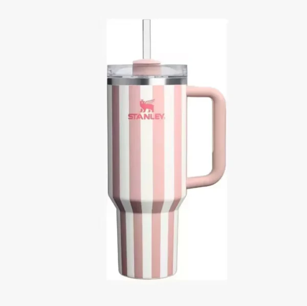 STANLEY Quencher H2.0 Tumbler with Handle and Straw 40 oz | Flowstate 3-Position Lid | Cup Holder Compatible for Travel | Insulated Stainless Steel Cup | BPA-Free | Cornflower Cabana Gloss - Image 5