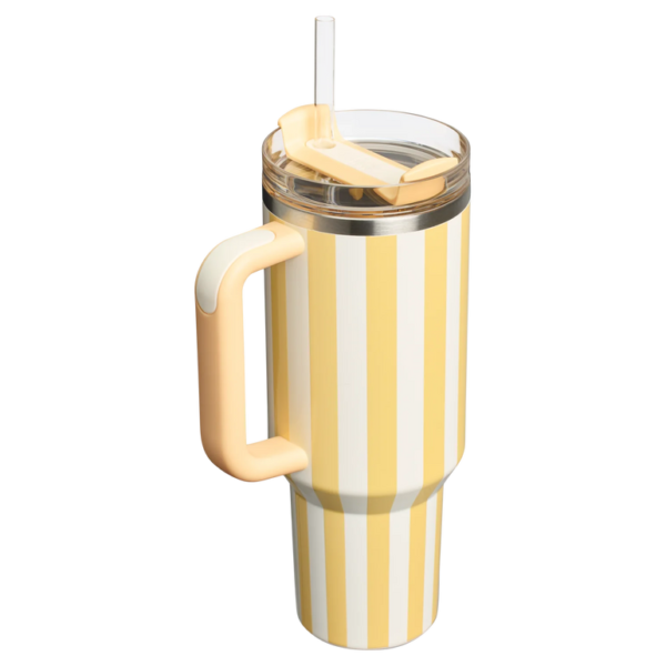 STANLEY Quencher H2.0 Tumbler with Handle and Straw 40 oz | Flowstate 3-Position Lid | Cup Holder Compatible for Travel | Insulated Stainless Steel Cup | BPA-Free | Cornflower Cabana Gloss - Image 2