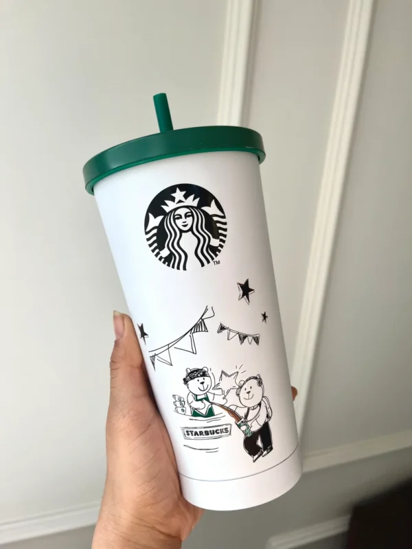 Starbucks Celebration Steel Sipper with Straw – Premium Stainless Steel Tumbler - Image 2