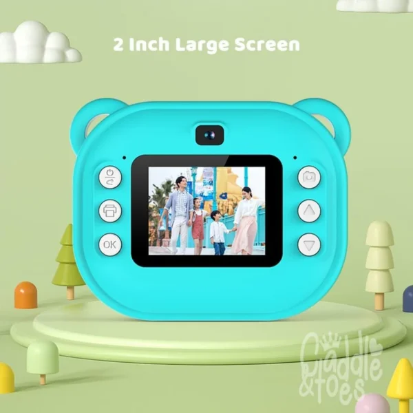 InstaPix Bear Kids Instant Print Camera – Dual Lens, 1080P HD, Fun Filters - Image 4