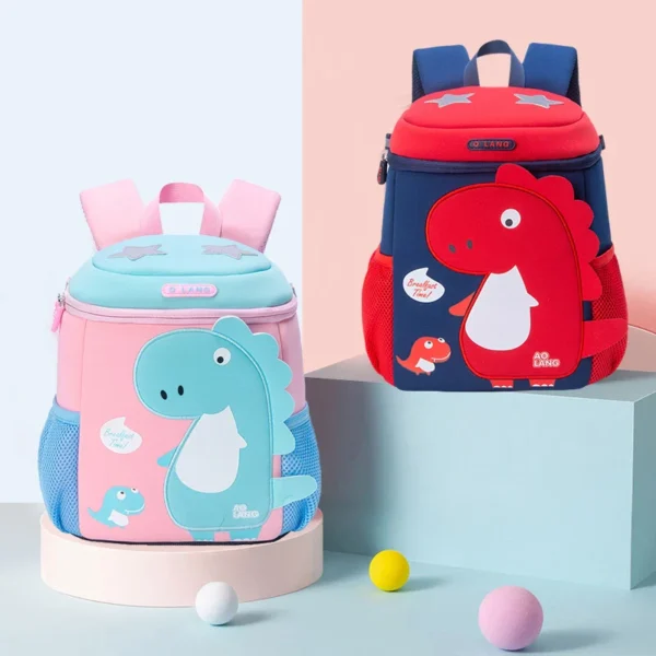 Premium Quality 3D Dino Backpack for Kindergarten Kids – Cute, Soft & Lightweight - Image 4