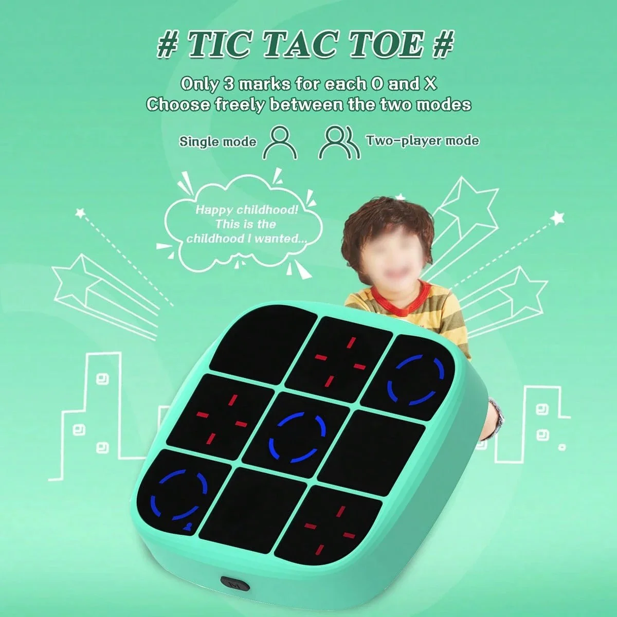 4-in-1 Electronic Tic Tac Toe Bolt Game – Portable Handheld Puzzle Console - Image 6