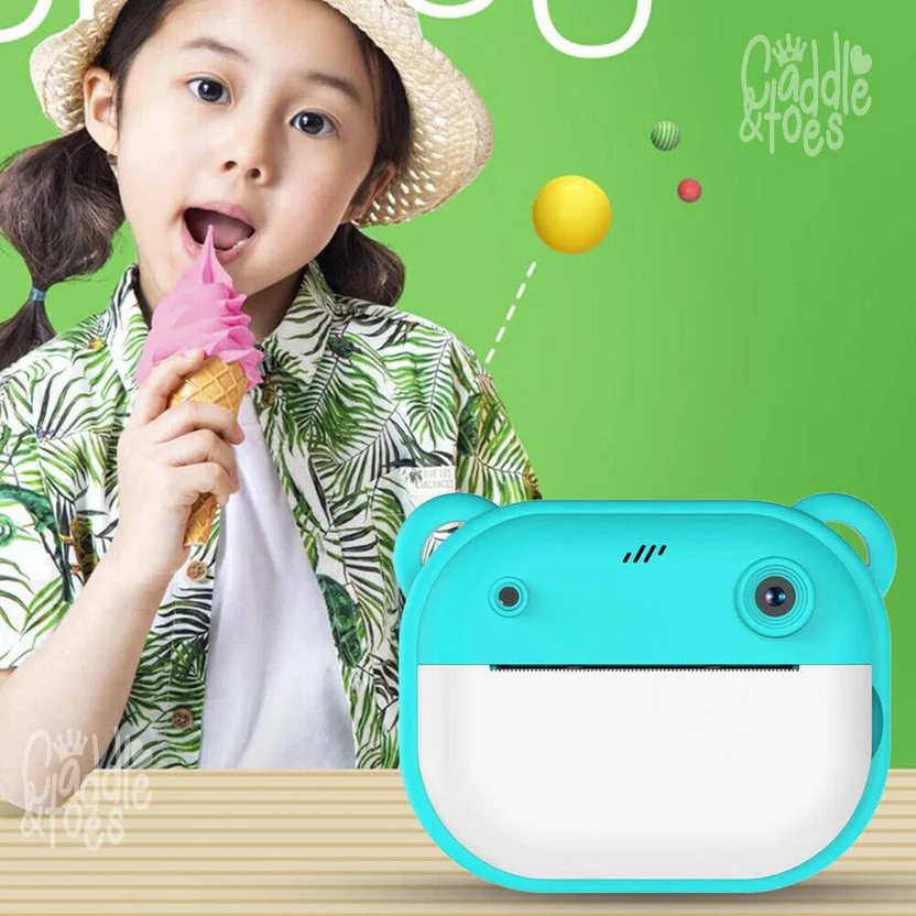InstaPix Bear Kids Instant Print Camera – Dual Lens, 1080P HD, Fun Filters - Image 2