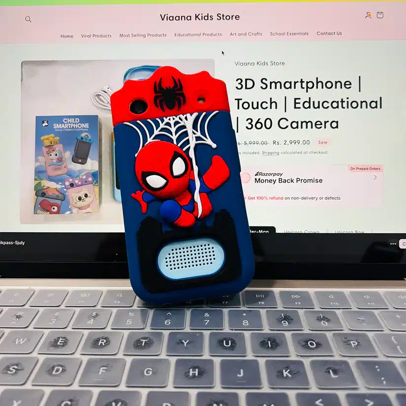 3D Kids Smartphone X19 | Educational Touchscreen Toy with 360° Camera, Music & Games | 2.8” Screen - Image 24