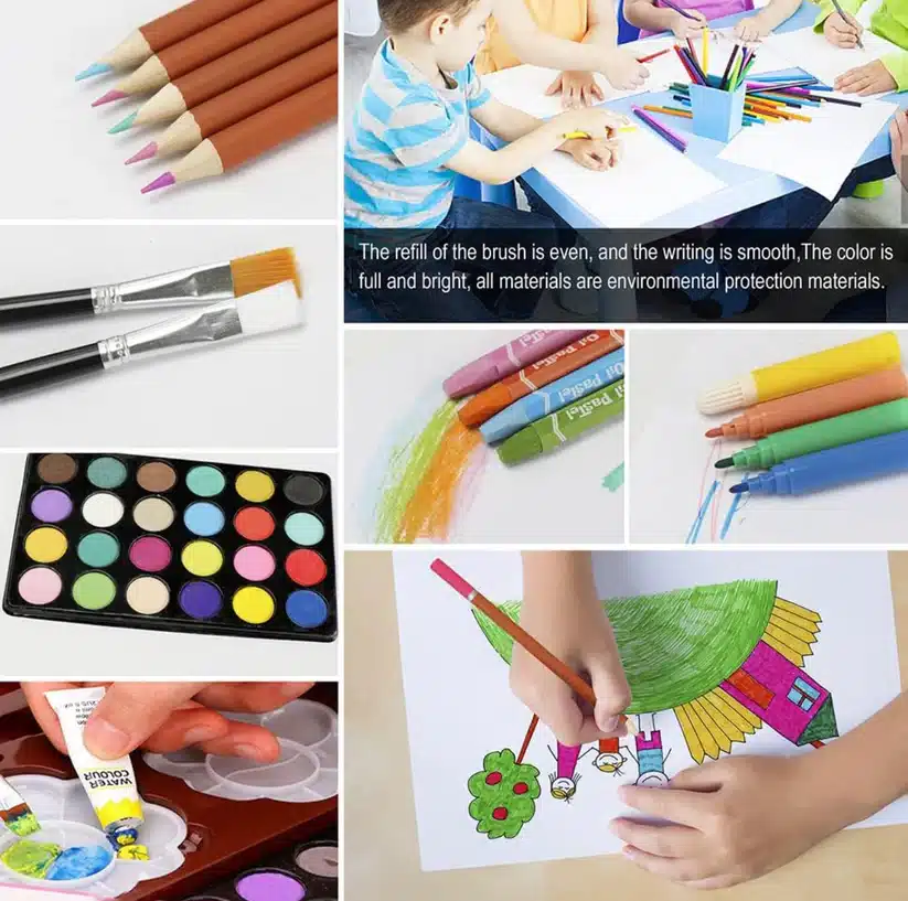 145pcs Art Painting Trunk for Kids & Adults – Complete Art Box Set for Creativity & Fun - Image 11