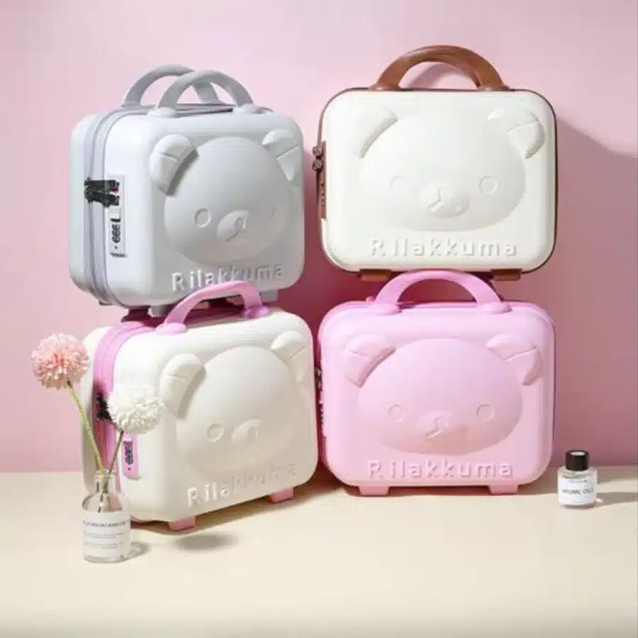Cute Bear 3D Vanity Case with Lock