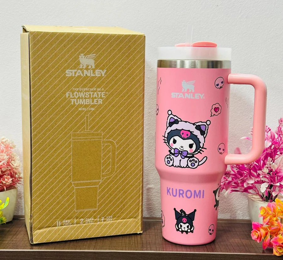 Pink Kuromi Stanley-Style Tumbler