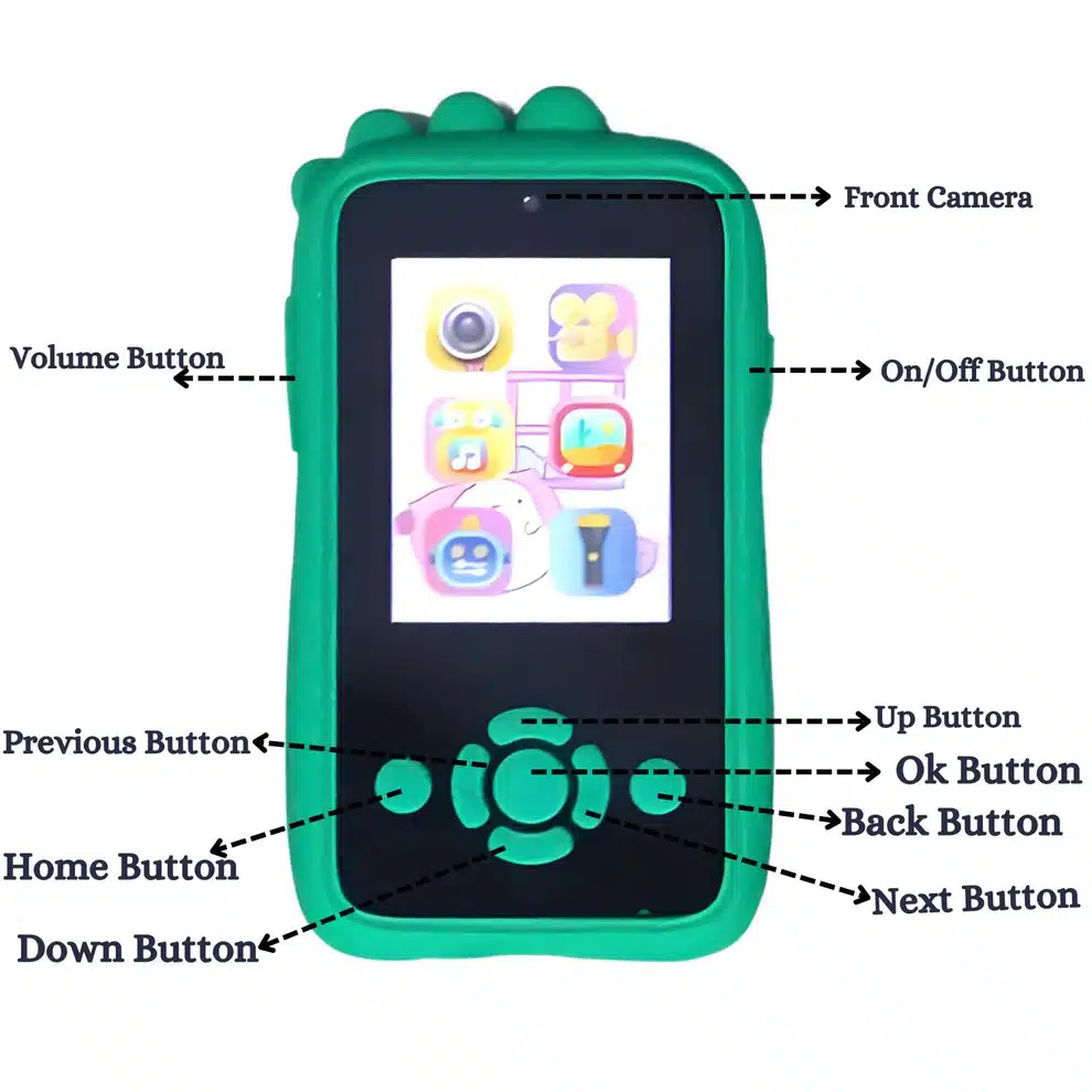 MM TOYS Kids Smart Music Phone – Dual Camera, MP3 Player, Built-in Games, 2.4” Screen – Unicorn Purple - Image 4