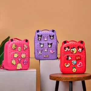 Kids Silicone Cartoon Bag with Stick-Ons – Waterproof & Customizable Backpack