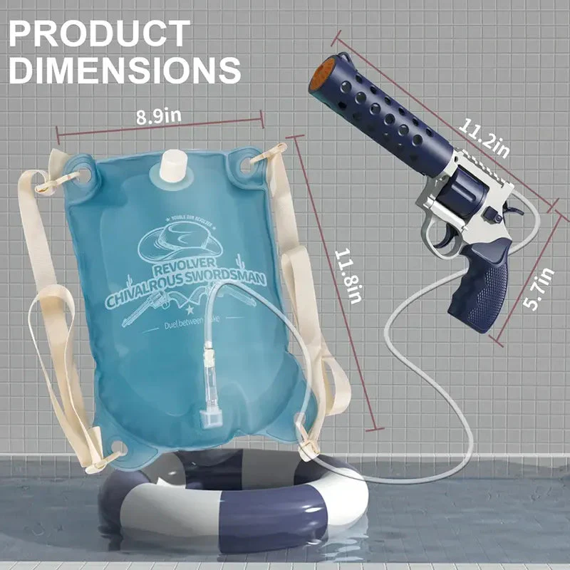 New Revolver Electric Water Gun with Bag for Kids - Rechargeable water gun with 750 CC Silicon bag - Image 5