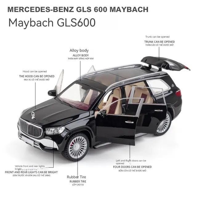 Mercedes-Benz Maybach GLS600 1:24 Diecast Scale Model Car - Image 3