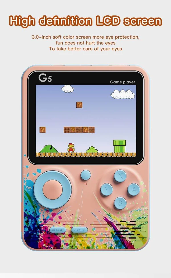 G5 500 in 1 Retro Game Box, Handheld Classic Video Game Pad Can Play On TV - Image 4