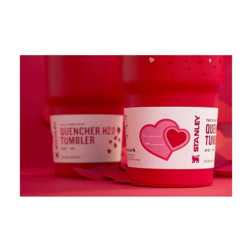 Stanley 40 oz Stainless Steel H2.0 Flowstate Quencher Tumbler – Valentine’s Day - Image 3