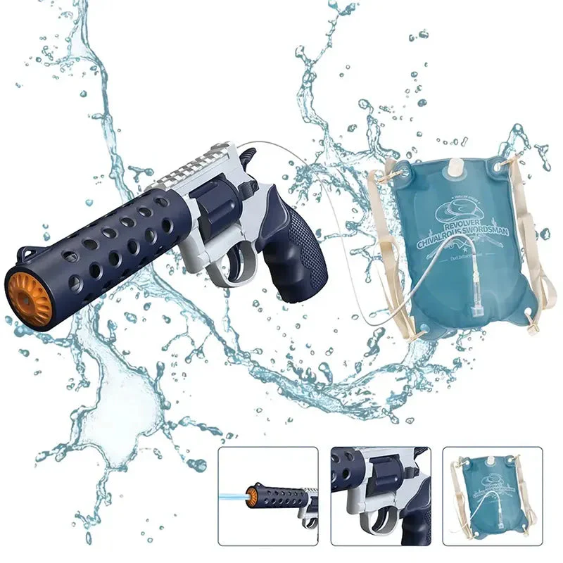 New Revolver Electric Water Gun with Bag for Kids - Rechargeable water gun with 750 CC Silicon bag - Image 2