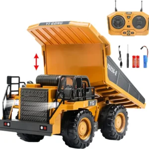 Yigong BC1047 – 1/20 Scale RC Hydraulic Dump Truck (2.4GHz, 10CH, Die-Cast Metal)