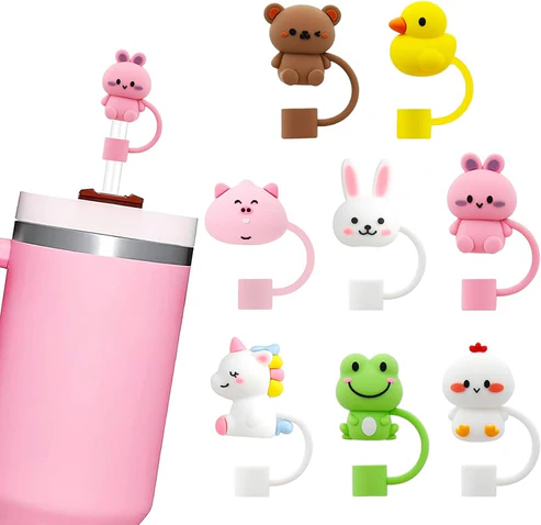 3D Straw Toppers - Stanley | Stylist | Silicone