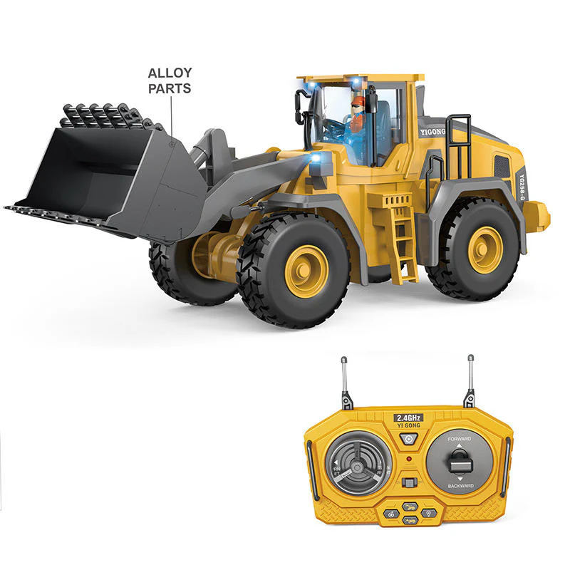 Yigong BC1057 Wheel Loader RC – 1/20 Scale 9-Channel with Metal Shovel (2.4GHz)