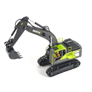 Huina 1661 1:18 Die-Cast Metal RC Excavator – 11CH Radio Control Construction Vehicle with Lights