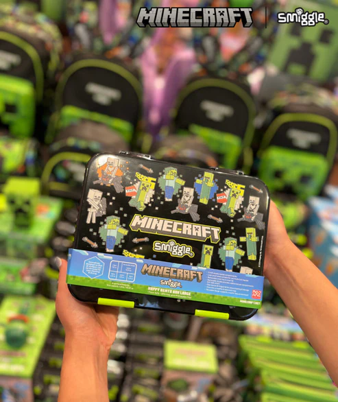 Smiggle Minecraft Happy Medium Bento 758 ML Lunchbox | Leakproof - Image 3