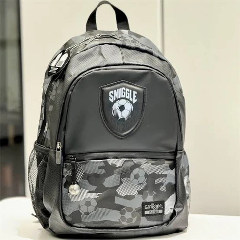 Smiggle - 16 inch Premium black football Backpack