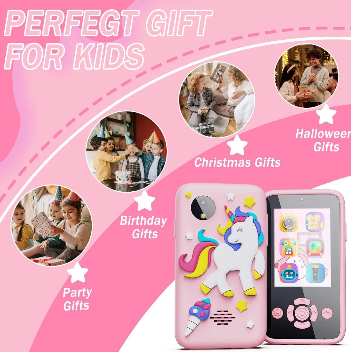 Kids smartphone camera toy phone with games and more! - Image 8