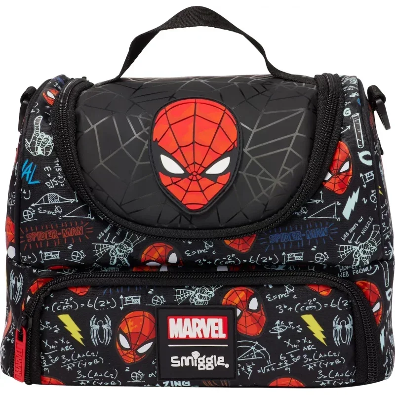 Smiggle Lunch Bag : Spider-Man Double Decker 7 Inch For Kids