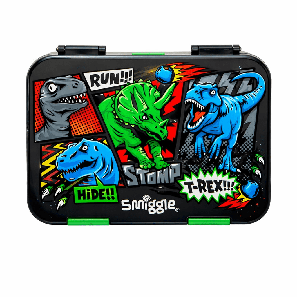 Smiggle T-rex Happy Medium Bento 758 ML Lunchbox | Leakproof